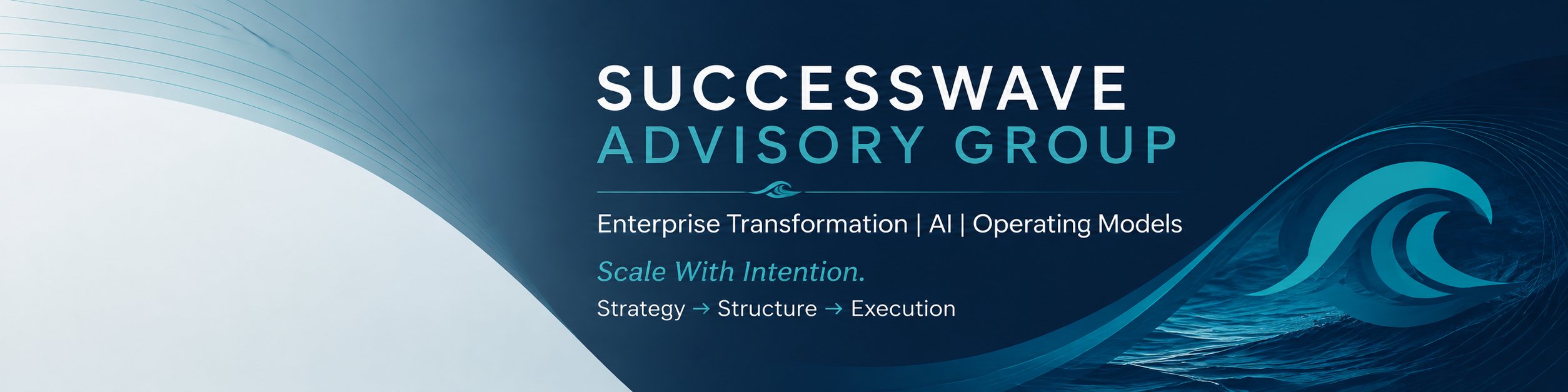 SuccessWave Advisory Group — Enterprise Transformation | AI | Operating Models. Scale With Intention.